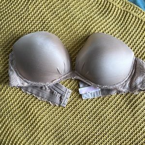 Victorias Secret Strapless Tan Push-up Bra